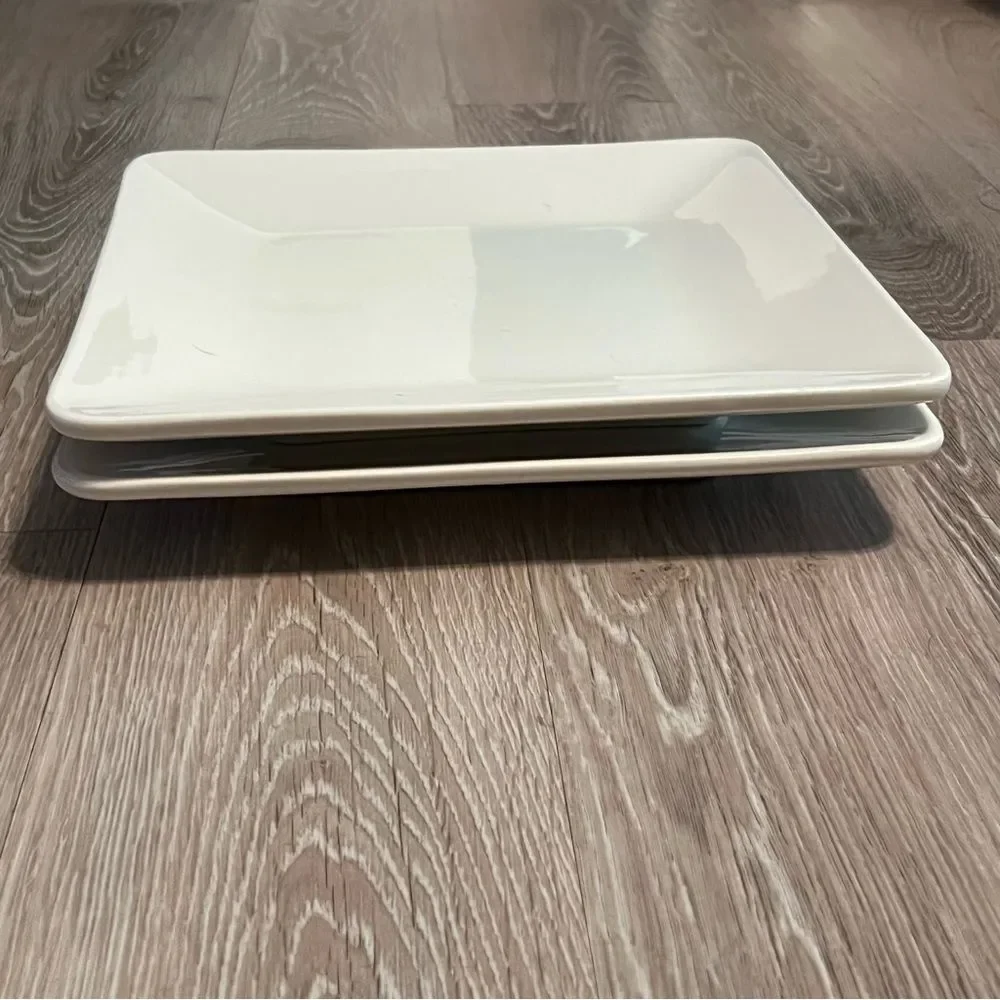 Williams Sonoma White Square Dinner Plate 11.75” Charger I Patrizi Italy Ivory